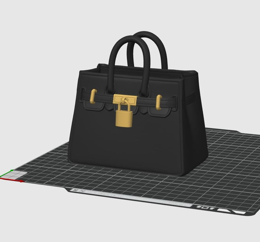Luxuriöser Handtaschen Stifthalter STL-Datei – Designer-inspirierter Schreibtisch-Organizer – Mini-Taschen Stiftehalter für 3D-Druck – Modische Bürodekoration