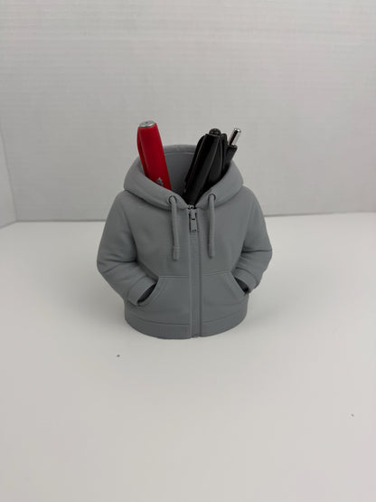 Hoodie Pen Holder – Desk Organizer, Funny Office Decor, Sweatshirt Pencil Holder, Gift for Coworker