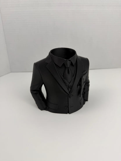 Suit Pen Holder – Elegant Desk Organizer, Funny Office Decor, Business Style Pencil Holder, Gift for Coworker, Boss Gift