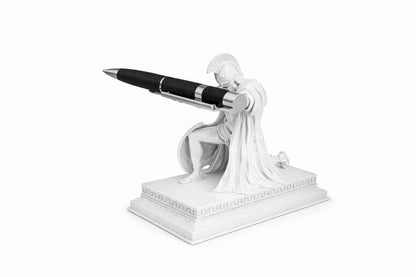 Spartan Warrior Pen Holder – Ancient Greek Desk Organizer for History Lovers, Unique Desk Accessory