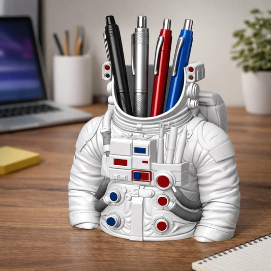 Astronaut Pen Holder STL File – Space Suit Desk Organizer 3D Print Model – Astronaut Pencil Holder Digital Download – Sci-Fi Office Decor