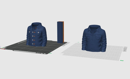STL-Datei für Stifthalter in Jeansjacken-Optik – 3D-druckbarer Jacken-Schreibtisch-Organizer – stilvoller Büro-Stiftehalter – digitaler Download STL-Modell