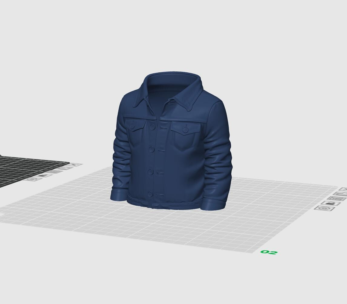 STL-Datei für Stifthalter in Jeansjacken-Optik – 3D-druckbarer Jacken-Schreibtisch-Organizer – stilvoller Büro-Stiftehalter – digitaler Download STL-Modell