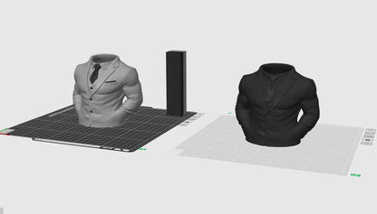 Muskulöser Anzug Stifthalter STL-Datei – 3D-druckbarer Schreibtisch-Organizer – Moderne Bürodekoration – Einzigartiges Geschäftsgeschenk STL – Digitaler Download