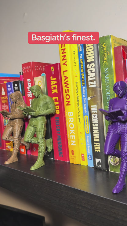 Fantasy Dragon Rider Inspired Reading Bookend -For Book Lovers