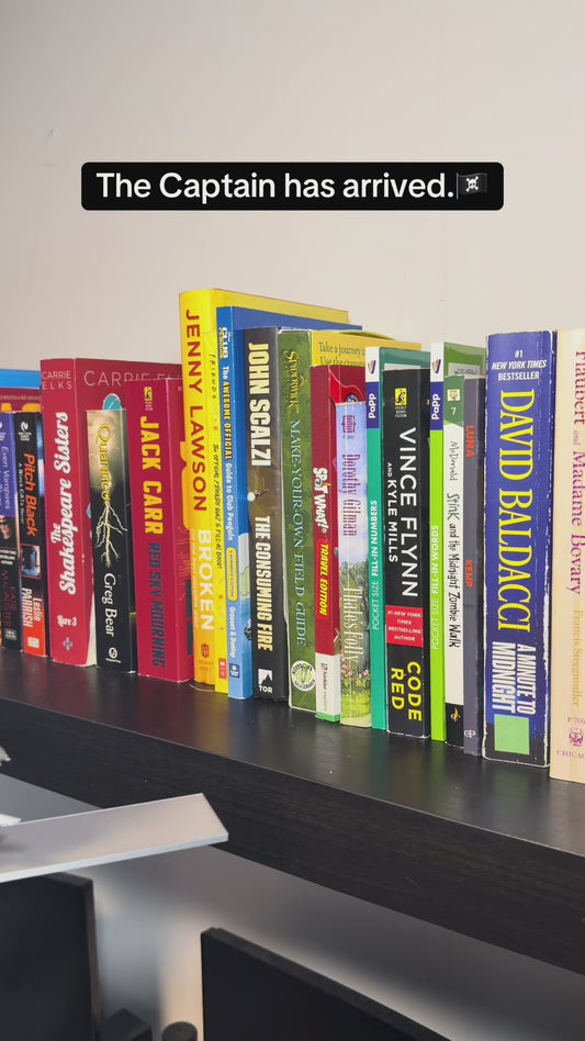 Pirate Captain Bookend – Bookshelf Decor | Nautical Adventure Book Lover Gift