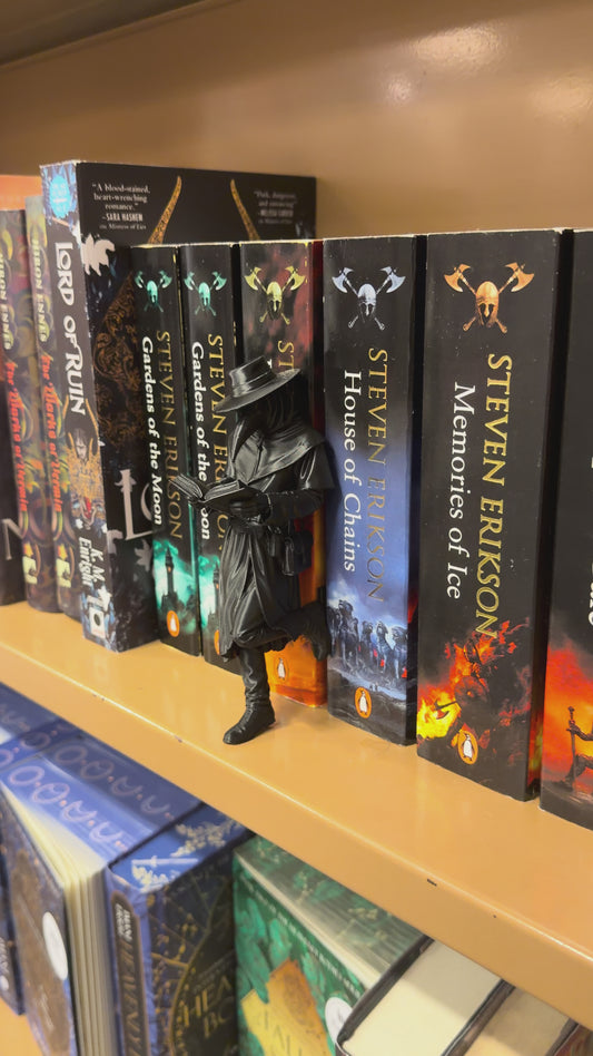 Plague Doctor Bookend, Gothic Bookshelf Decor