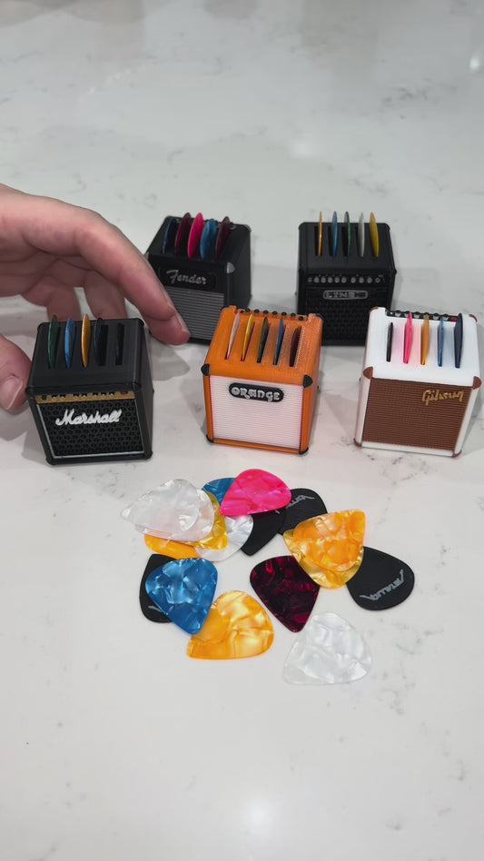 Amp Style Guitar Pick Holder – Mini Amplifier Pick Organizer for Desk & Studio | Music Lover Gift