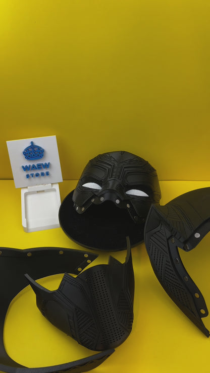 Custom-Fit 3D Printed Black Panther Mask | Cosplay Helmet | Wakanda Forever