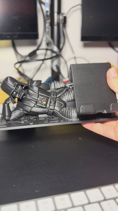 Dark Space Lord Phone Holder – Sci-Fi Inspired 3D Printed Desk Stand for Smartphones