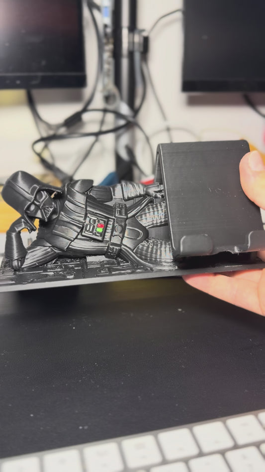 Dark Space Lord Phone Holder – Sci-Fi Inspired 3D Printed Desk Stand for Smartphones