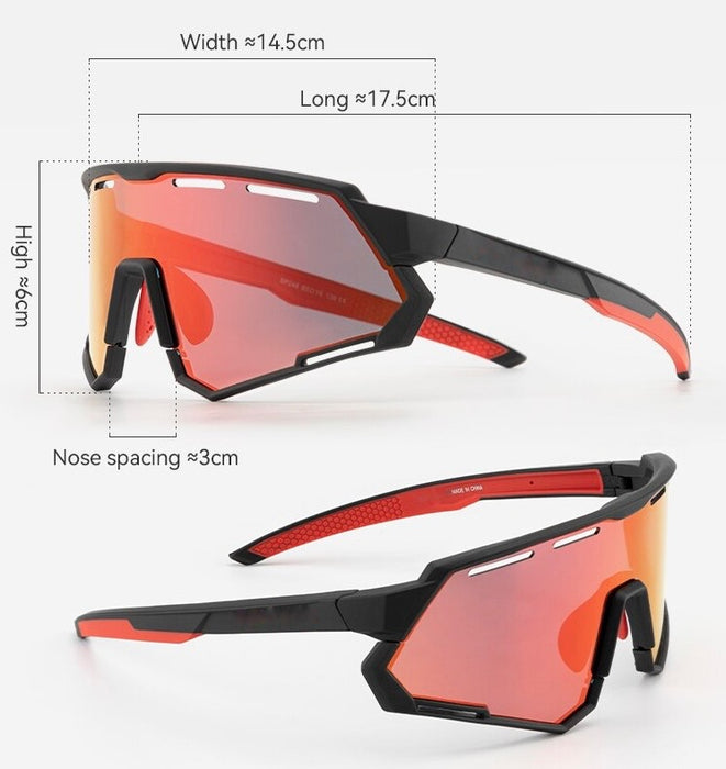 Polarized Cycling Glasses 2 Lens Photochromic Glasses Bike Glass - WaeW
