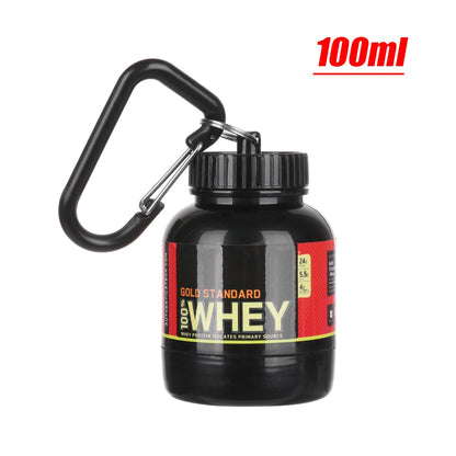 Mini Portable Protein Powder Bottles with Keychain