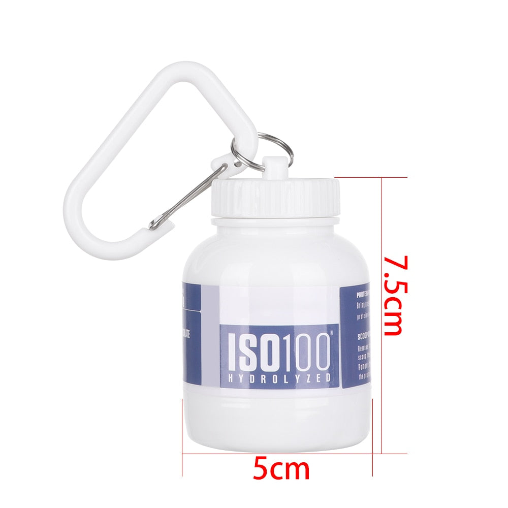 Mini Portable Protein Powder Bottles with Keychain