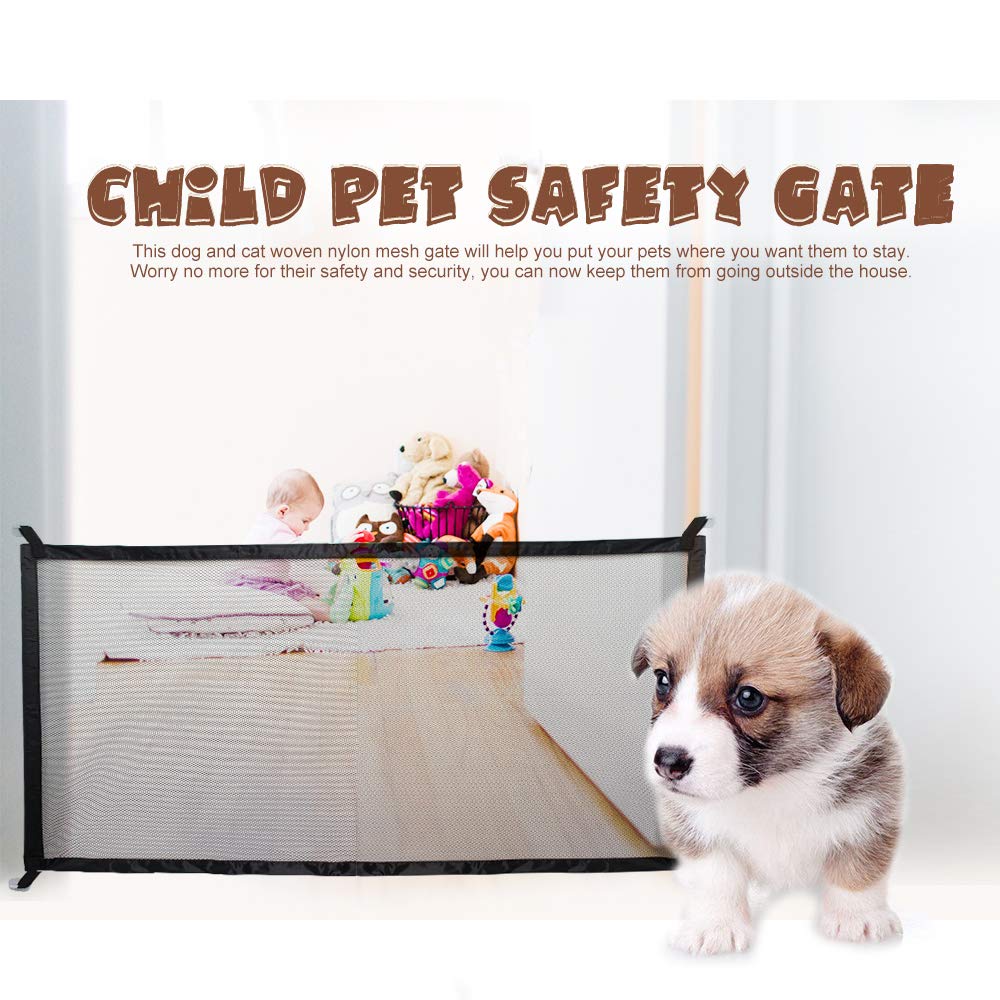 Dog Gate Ingenious Mesh Dog Fence For Indoor and Outdoor - WaeW