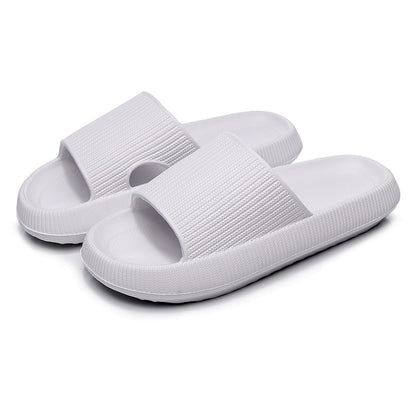 Women And Men Thick Platform Cloud Slippers - WaeW