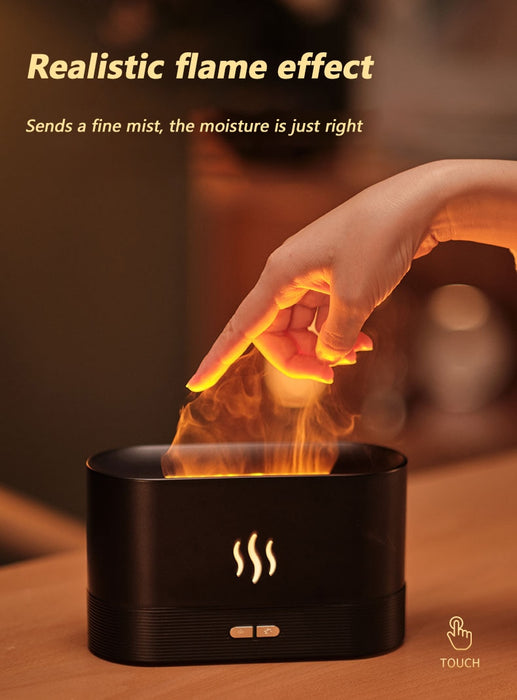 Ultrasonic Humidifier - Essential Oil Diffuser Simulation Flame - WaeW