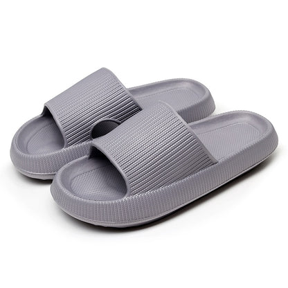 Women And Men Thick Platform Cloud Slippers - WaeW