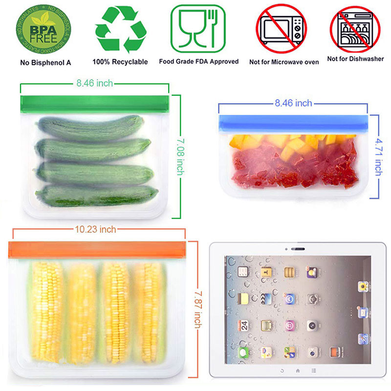 14 Pcs set Of Silicone Kitchen Food Bag - WaeW