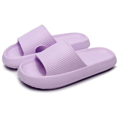 Women And Men Thick Platform Cloud Slippers - WaeW