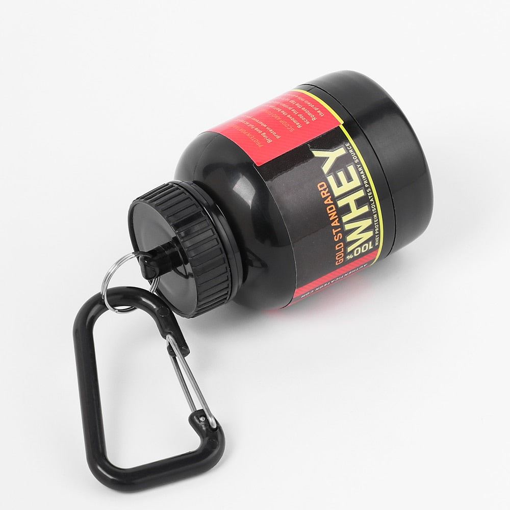 Mini Portable Protein Powder Bottles with Keychain