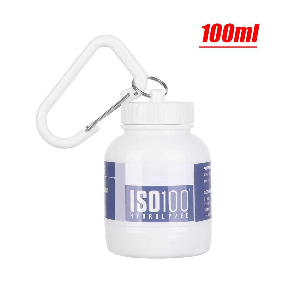 Mini Portable Protein Powder Bottles with Keychain