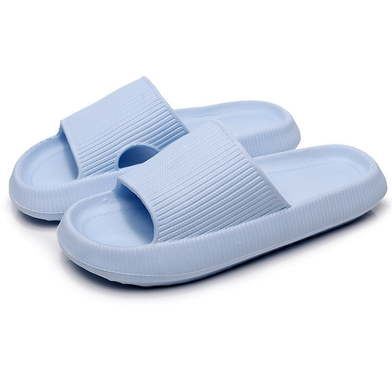 Women And Men Thick Platform Cloud Slippers - WaeW