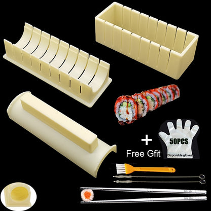 11 Pcs-Set Sushi Maker Equipment Kit - WaeW