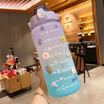 Motivational Water Bottle 2 Liters - WaeW