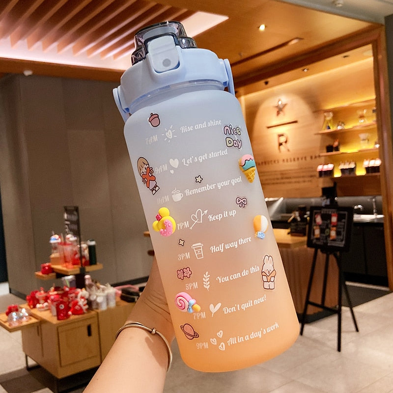 Motivational Water Bottle 2 Liters - WaeW