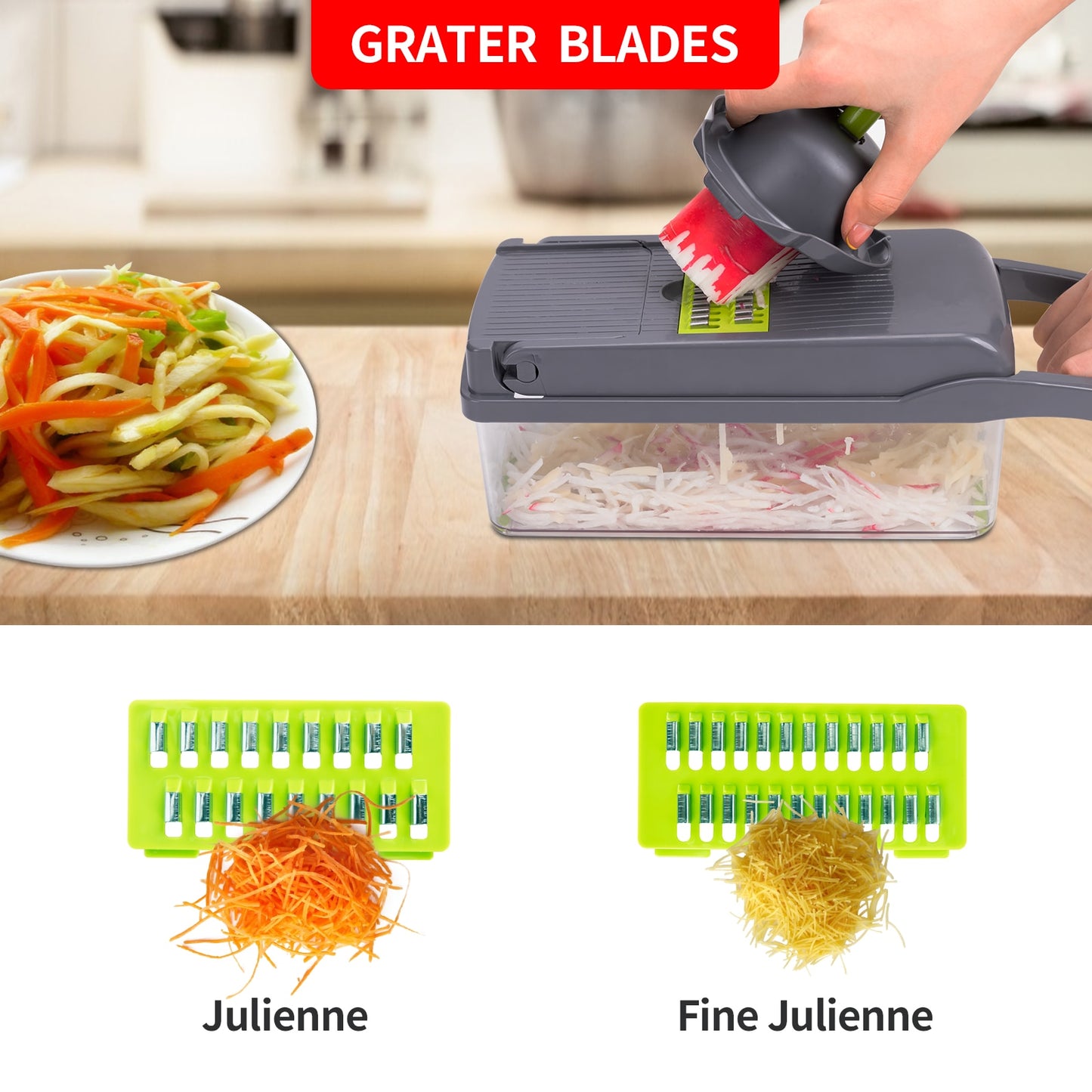 10 in 1 Multifunctional Vegetable Cutter Shredder Slicer - WaeW