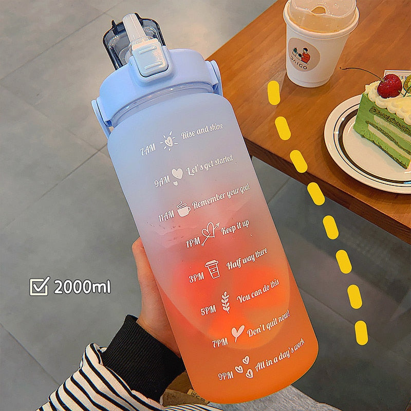 Motivational Water Bottle 2 Liters - WaeW