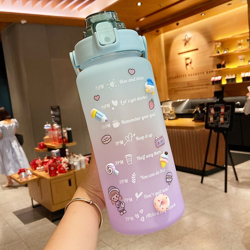 Motivational Water Bottle 2 Liters - WaeW